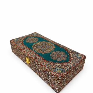 جعبه پذیرایی ترمه مستطیلی T02 طرح افراز سبز ۶ خانه