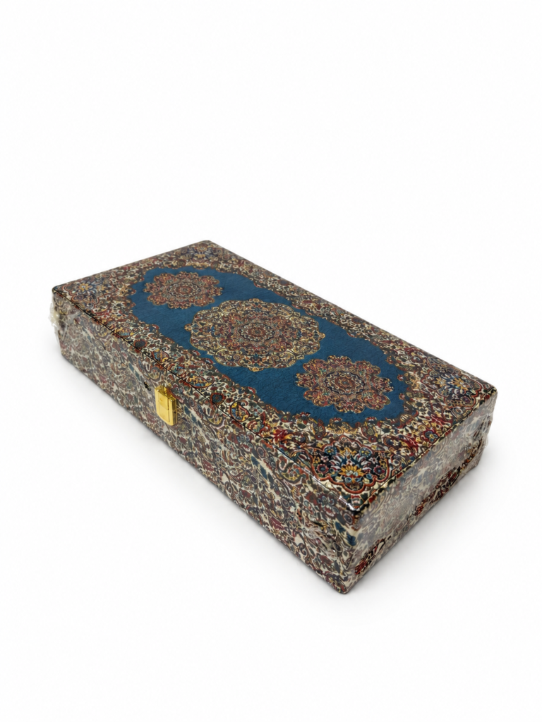 جعبه پذیرایی ترمه مستطیلی T02 افراز آبی ۶ خانه سایز ۱۹×۳۸